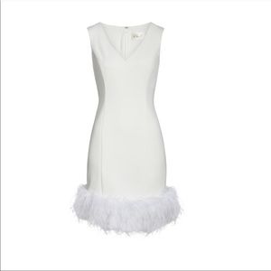 Eliza J Feather Cocktail Dress